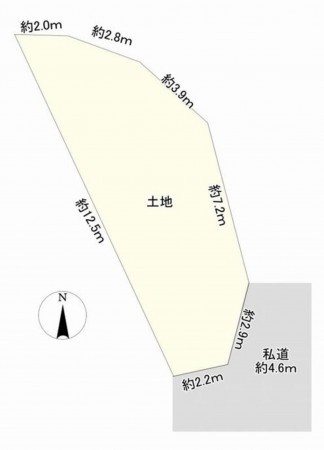 川西市滝山町、土地の間取り画像です
