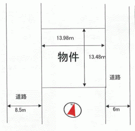 川西市水明台、土地の間取り画像です