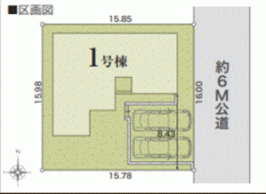 川西市清和台、新築一戸建ての間取り画像です