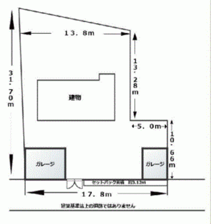 川西市鼓が滝、土地の間取り画像です