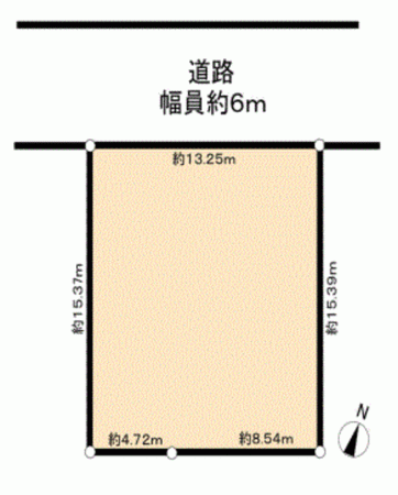 川西市萩原台、土地の間取り画像です