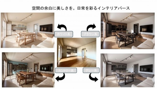宝塚市、マンションの居間画像です