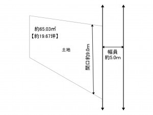 川西市東畦野、土地の間取り画像です