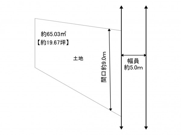 川西市東畦野、土地の間取り画像です
