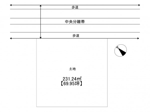 川西市清和台、土地の間取り画像です