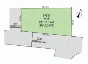 川西市鴬の森町、土地の間取り画像です