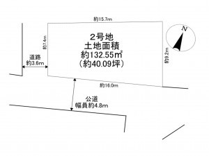 川西市鴬の森町、土地の間取り画像です