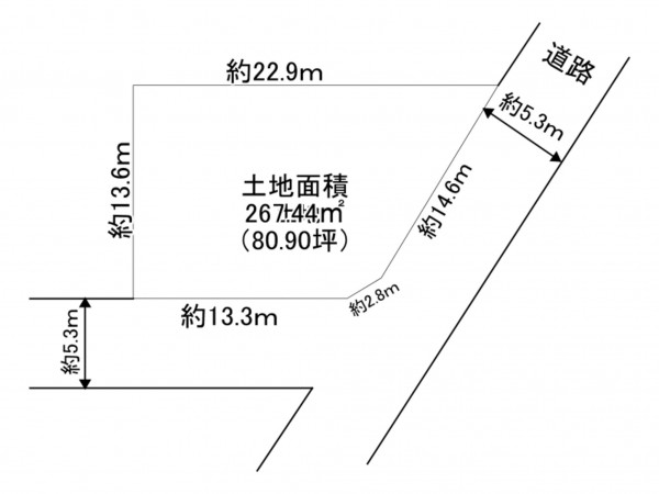川西市大和、土地の間取り画像です