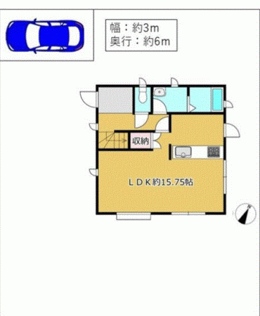 川西市緑が丘、中古一戸建ての間取り画像です
