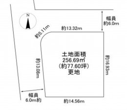 川西市清和台、土地の間取り画像です
