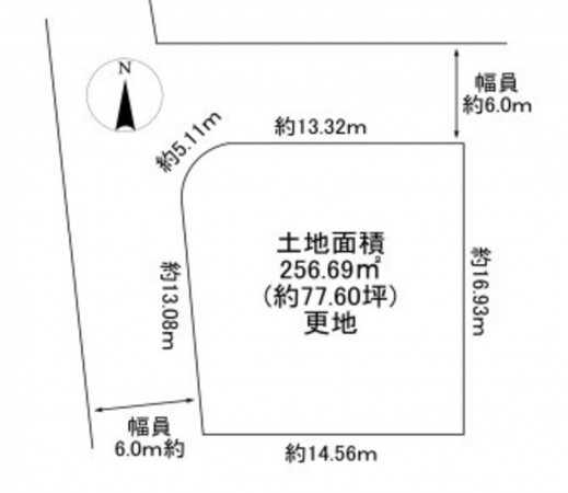 川西市清和台、土地の間取り画像です