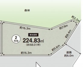 川西市緑台、土地の間取り画像です
