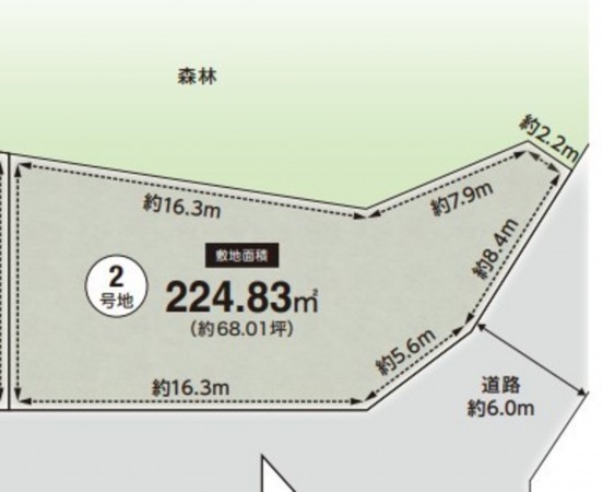 川西市緑台、土地の間取り画像です