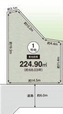 川西市緑台、土地の間取り画像です