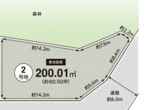 川西市緑台、土地の間取り画像です