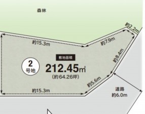 川西市緑台、土地の間取り画像です