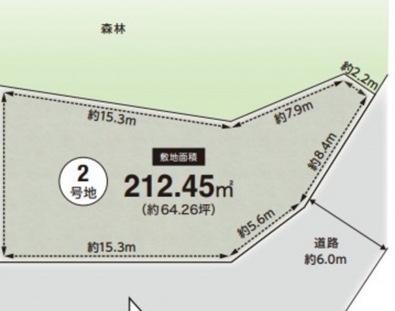 川西市緑台、土地の間取り画像です
