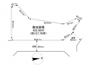 川西市緑台、土地の間取り画像です