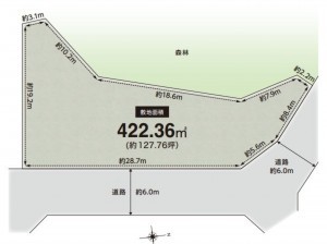 川西市緑台、土地の間取り画像です