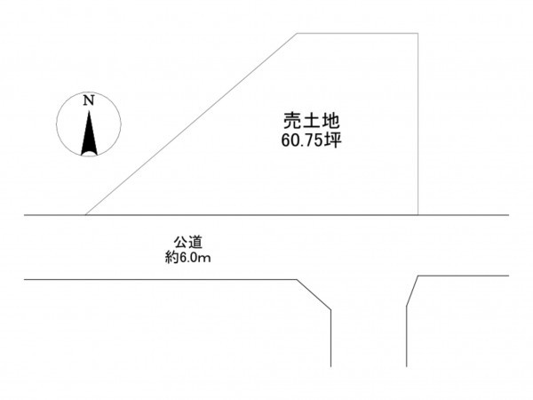 川西市緑台、土地の間取り画像です