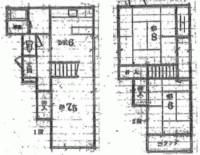 川西市平野、中古一戸建ての間取り画像です