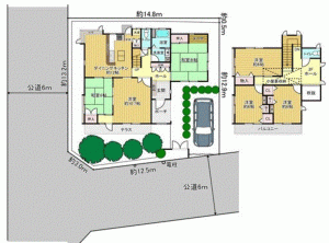 川西市水明台、中古一戸建ての間取り画像です