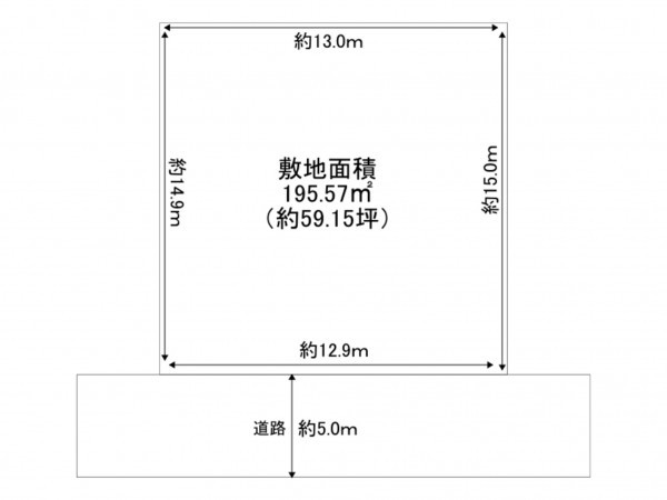 川西市緑台、土地の間取り画像です