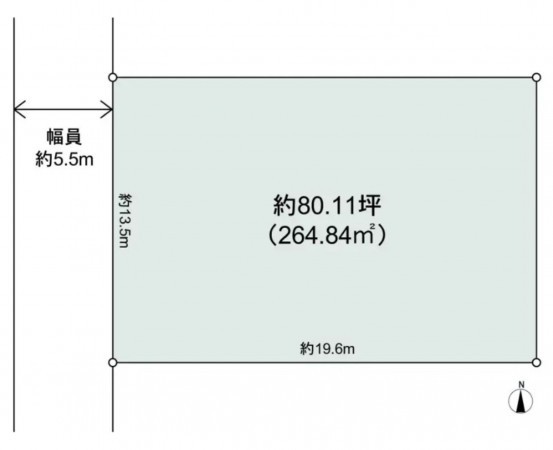 川西市大和、土地の間取り画像です