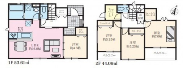 川西市水明台、土地の建築プラン例画像です