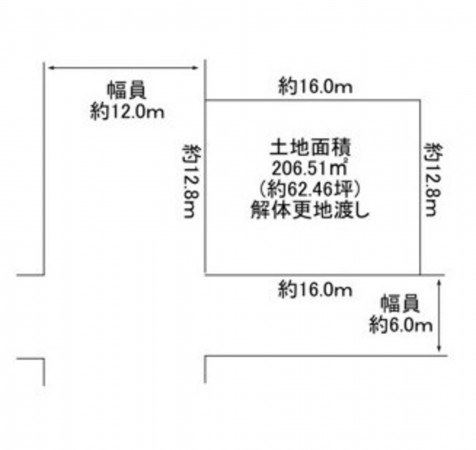 川西市清和台、土地の間取り画像です