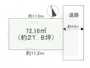 川西市山下町、土地の間取り画像です