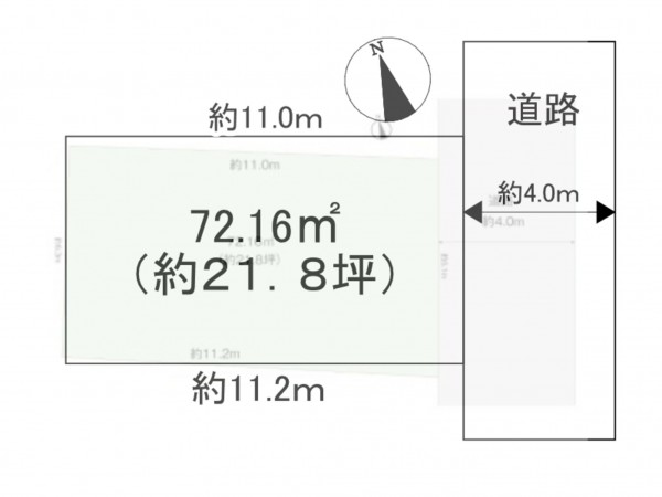 川西市山下町、土地の間取り画像です