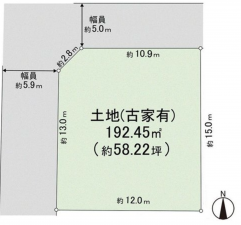 川西市平野、マンションの間取り画像です