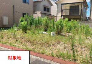 川西市南花屋敷、土地の外観画像です