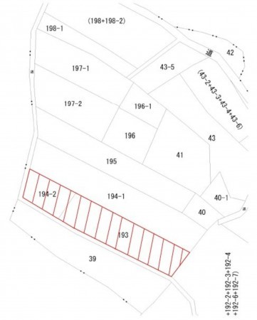 川西市黒川、土地の間取り画像です