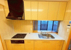 川西市清和台、マンションのキッチン画像です