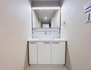 川西市平野、マンションの洗面画像です