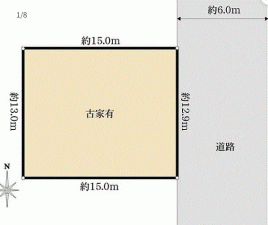 川西市緑台、土地の間取り画像です