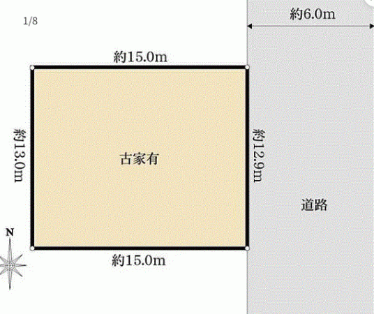 川西市緑台、土地の間取り画像です