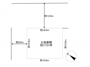 川西市清和台、土地の間取り画像です
