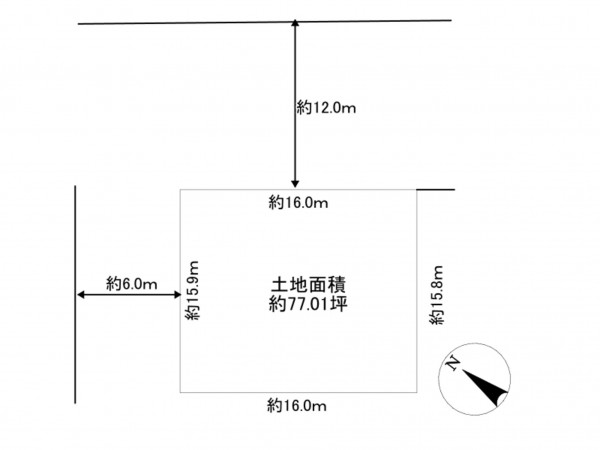 川西市清和台、土地の間取り画像です