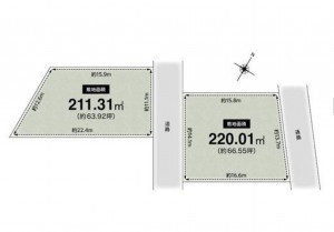川西市錦松台、土地の間取り画像です