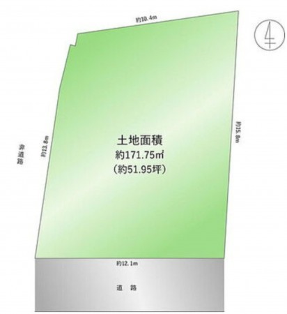 川西市平野、土地の間取り画像です