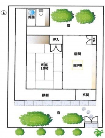 川西市水明台、中古一戸建ての間取り画像です