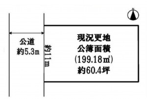 川西市大和、土地の間取り画像です