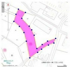 川西市一庫、土地の間取り画像です