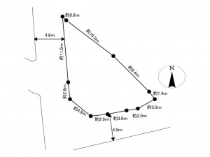 川西市萩原、土地の間取り画像です