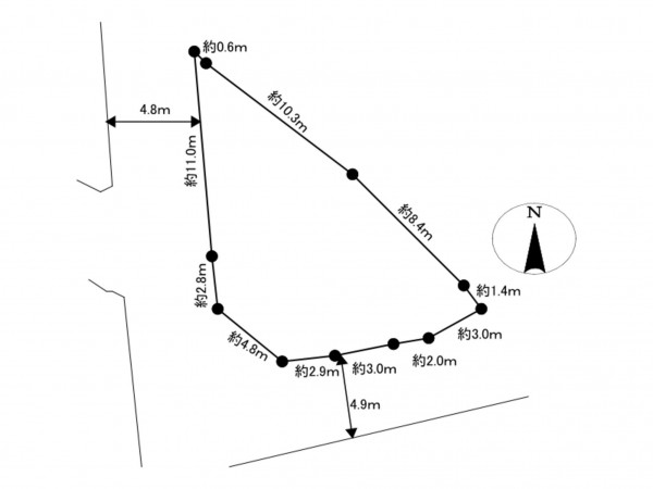 川西市萩原、土地の間取り画像です