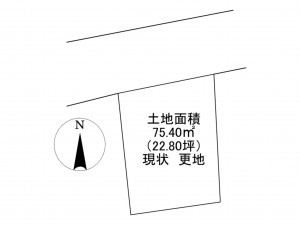 川西市東畦野、土地の間取り画像です