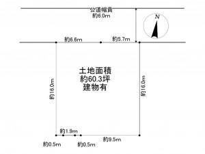 川西市水明台、土地の間取り画像です